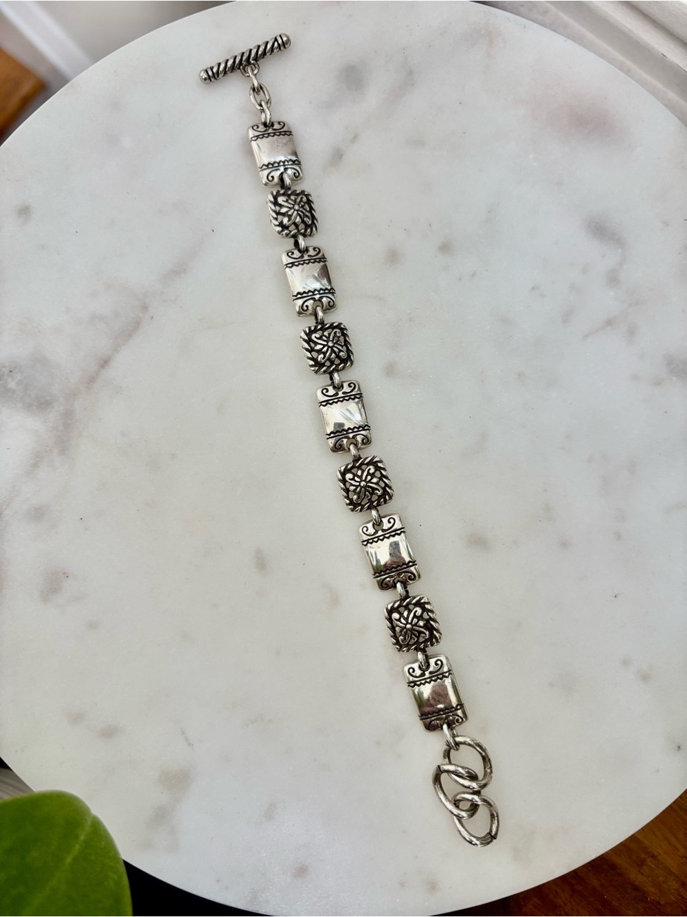 BRIGHTON Silver Toggle Link Bracelet